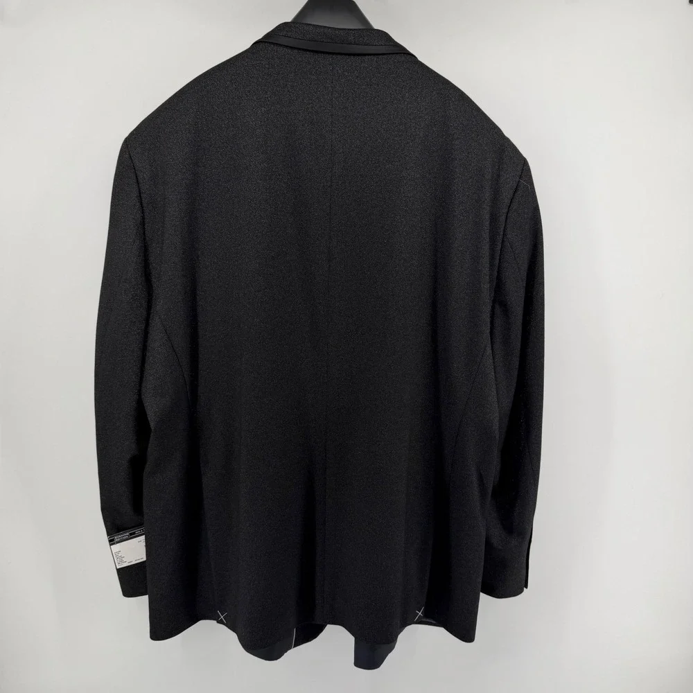 J. Ferrar Tuxedo Jacket Mens 58R Black Shine Evening Edition Big & Tall Blazer